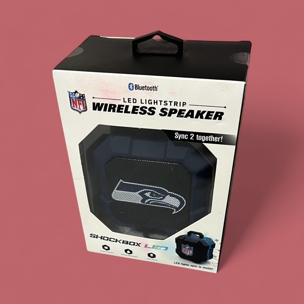 NFL Seattle Seahawks Shockbox LED Wireless Bluetooth Speaker Sync 2 Together
